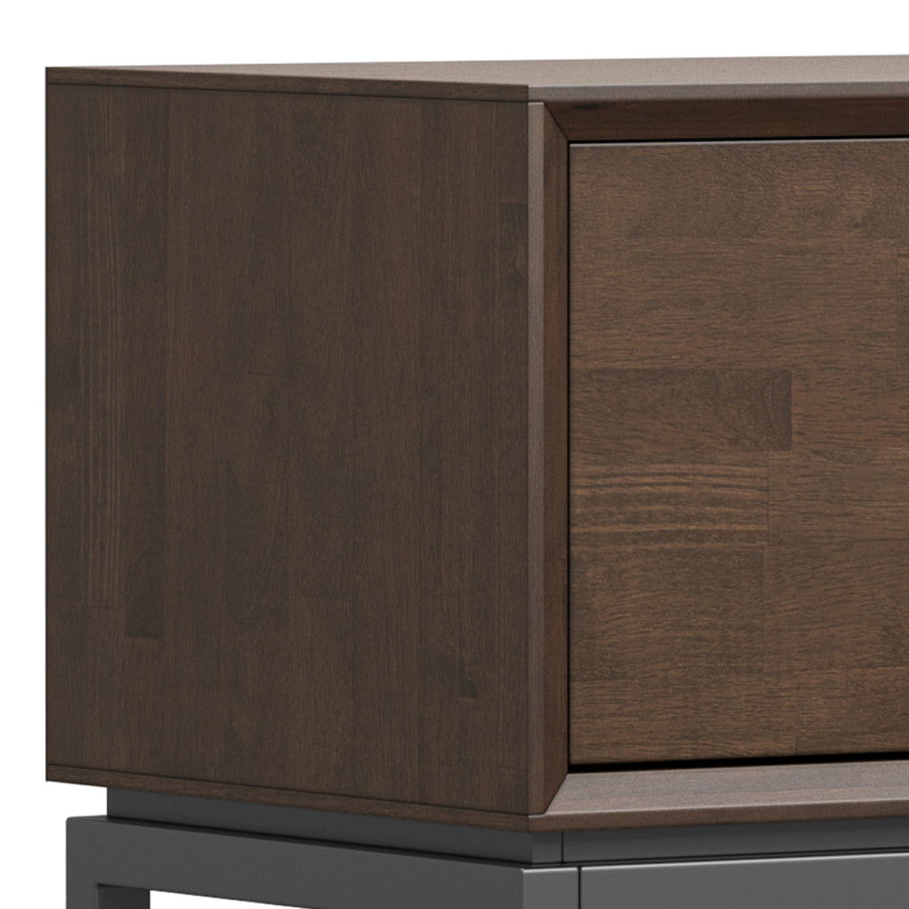 Banting - Low TV Stand - Walnut Brown by Simpli-Home | Bel Furniture