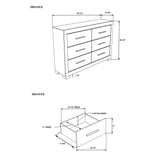 Elsa - 2 Toned And Dresser With Bar Handle And Construction