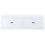 Laughlin - 4 Door Engineered Wood TV Stand - White by CoasterEveryday | Bel Furniture