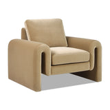 Mason - Arched Arm Chair - Camel Brown Beige by Jennifer Taylor Home | Bel Furniture