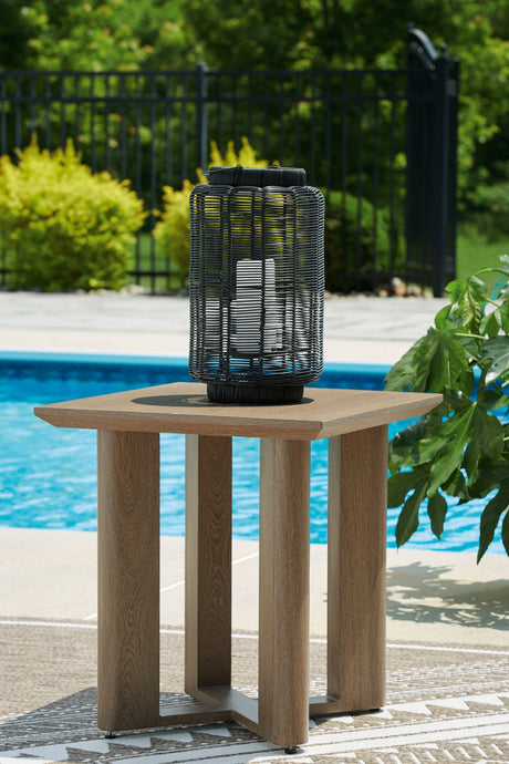 Serene Bay - Dark Brown - Square End Table by Signature Design by Ashley® | Bel Furniture