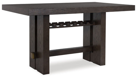 Burkhaus - Dark Brown - Rectangular Dining Room Counter Table by Signature Design by Ashley® | Bel Furniture