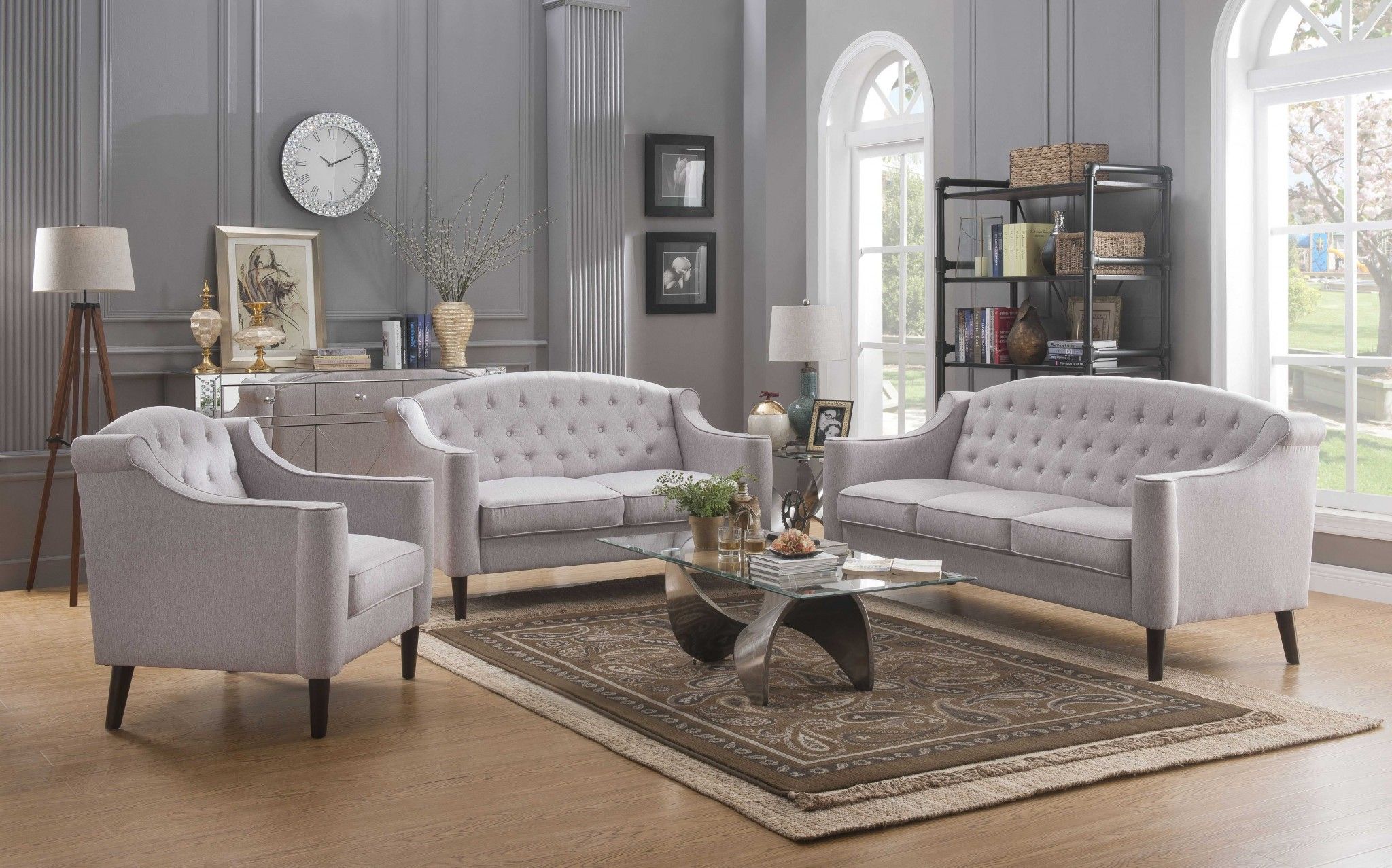 Fabric Loveseat - Cream