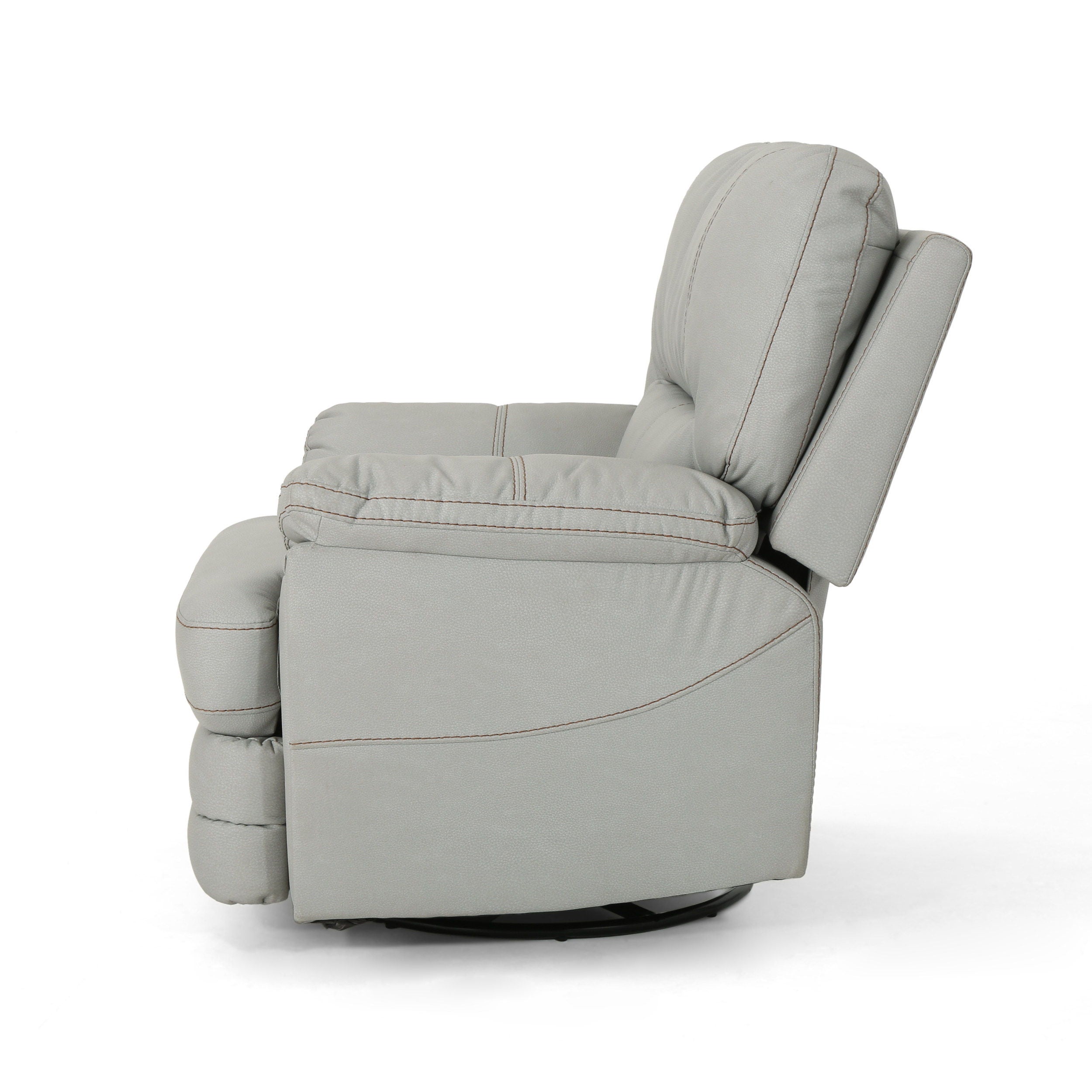 Wide - Faux Leather Manual Swivel Standard Recliner