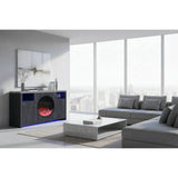 Nancy - Entertainment Unit With Bluetooth Speaker And LED Lighting - Gray