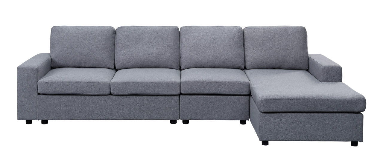 Dunlin - Linen Reversible Modular Sectional Sofa Chaise