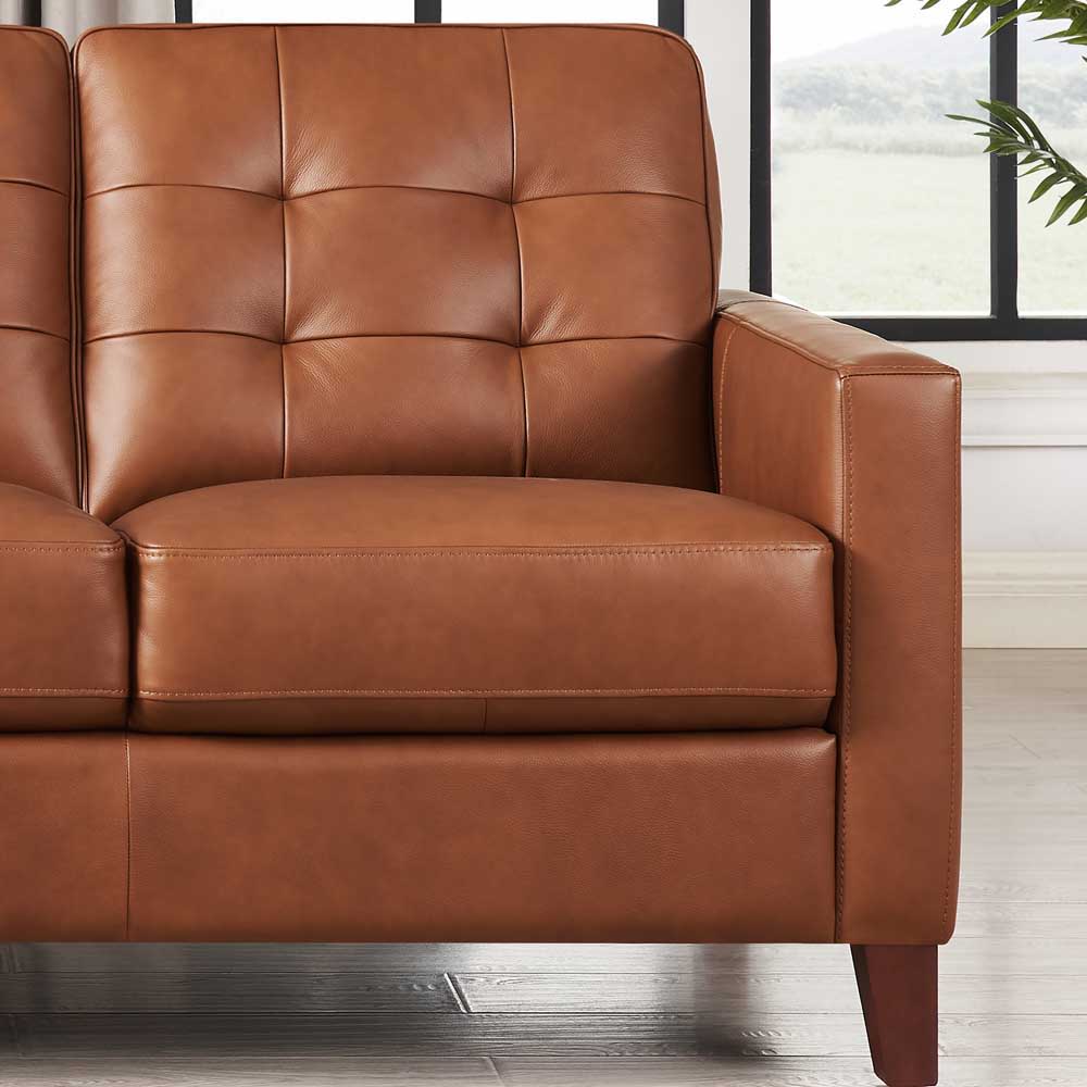 Aiden - Leather Loveseat