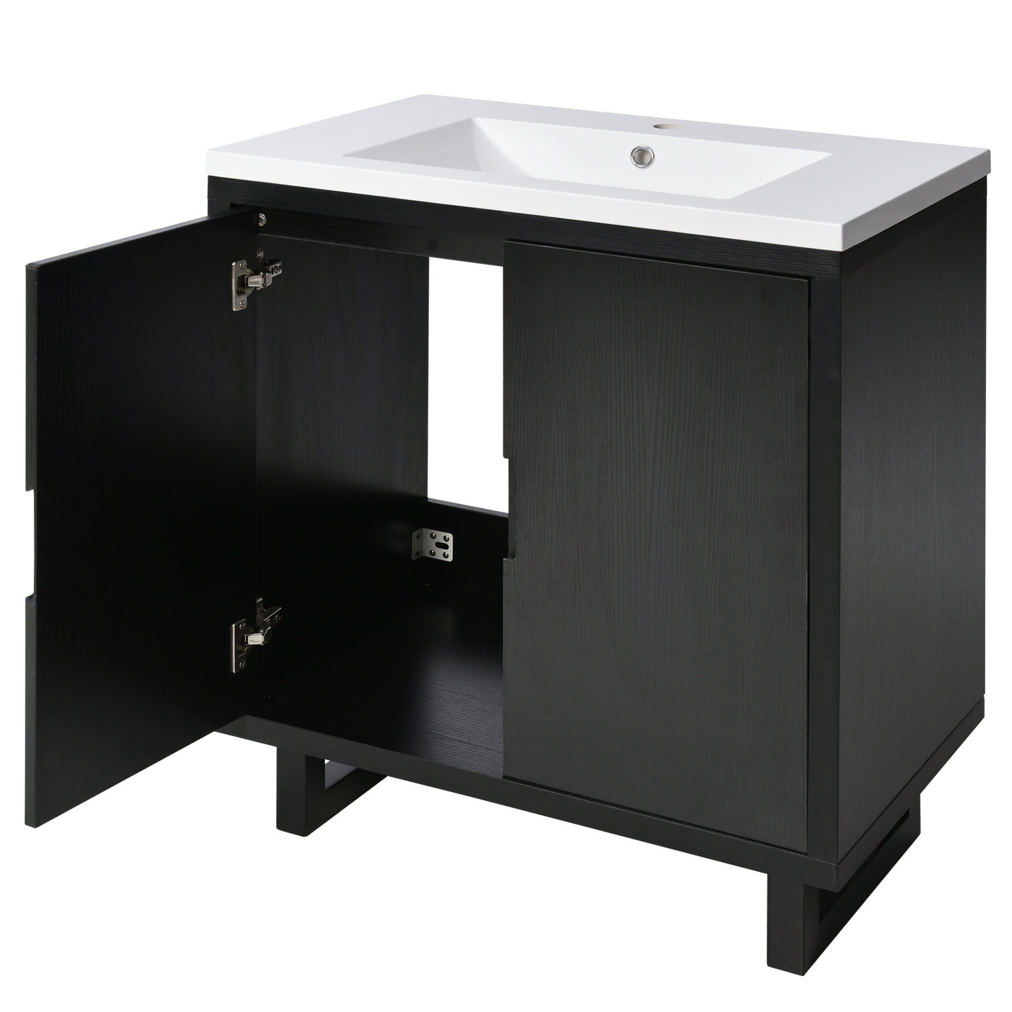 Bathroom Vanity Set With Sink, Combo Cabinet, Bathroom Storage Cabinet, Solid Wood Frame