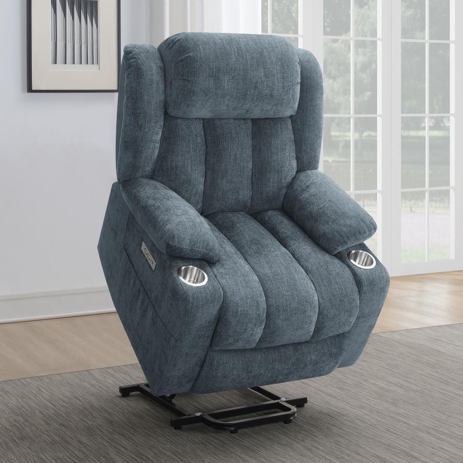 Houston - Upholstered Power Lift Recliner Chair by CoasterEveryday | Bel Furniture
