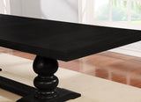 Phelps - Extension Leaf Dining Table Distressed Noir - Distressed Nior by CoasterEssence | Bel Furniture