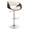 Dana - High Comfort Adjustable Bar Stool White by CoasterEssence | Bel Furniture