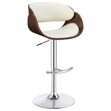 Dana - High Comfort Adjustable Bar Stool White by CoasterEssence | Bel Furniture