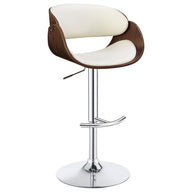 Dana - High Comfort Adjustable Bar Stool White by CoasterEssence | Bel Furniture