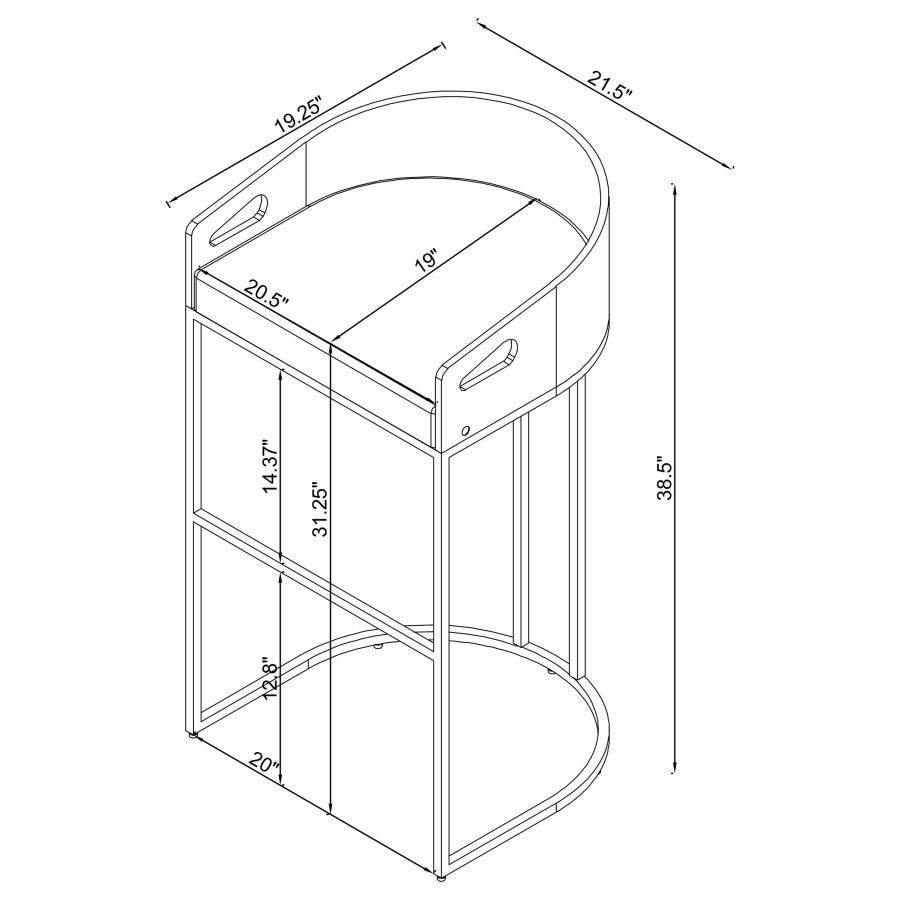 Thermosolis - Acrylic Back Stools (Set of 2)