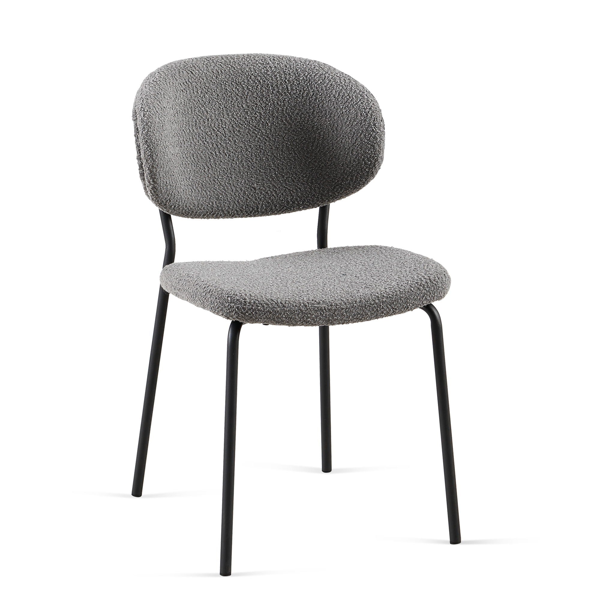 Boucle Dining Chairs, Dining Chairs With Metal Legs For Dining Room, Kitchen, Living Room