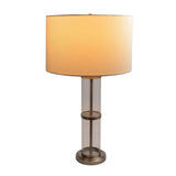Echo - Table Lamp With On / Off Switch Clear Body Base - Clear / Silver / White by Ashcroft Furniture | Bel Furniture
