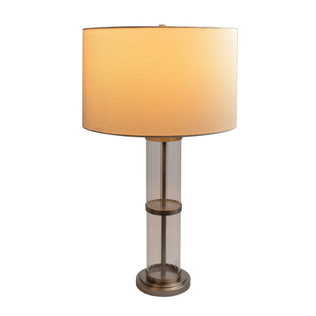 Echo - Table Lamp With On / Off Switch Clear Body Base - Clear / Silver / White by Ashcroft Furniture | Bel Furniture