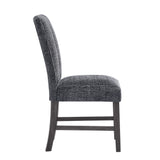 Dining Chair With Padded Seating And Back (Set of 2) - Dark Gray