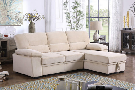 Kipling - Reversible Sleeper Sectional Sofa Chaise by Lilola Home | Bel Furniture