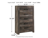 Wynnlow - Gray - Five Drawer Chest by Signature Design by Ashley® | Bel Furniture