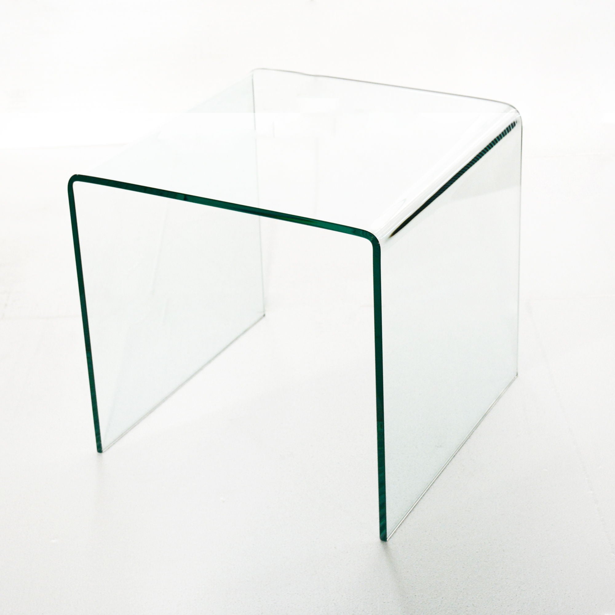 Small Clear Glass Side & End Table, Tempered Glass End Table Small Coffee Table - Transparent