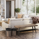 Durham - Bench - Distressed Natural by Simpli-Home | Bel Furniture