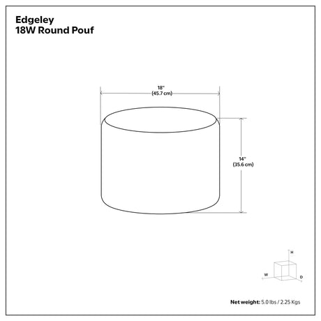 Edgeley - Handcrafted Round Pouf - view 7