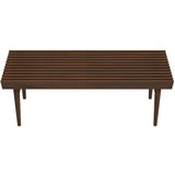 Mia - Mid-Century Modern Bench - Dark Brown by Ashcroft Furniture | Bel Furniture