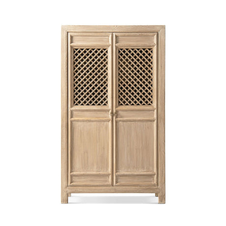 Arden 2 Door Bookcase Storage Cabinet Natural