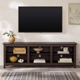 Modern Transitional 3 Shelf Open Storage 70" TV Stand For 80" TVs by Walker Edison | Bel Furniture