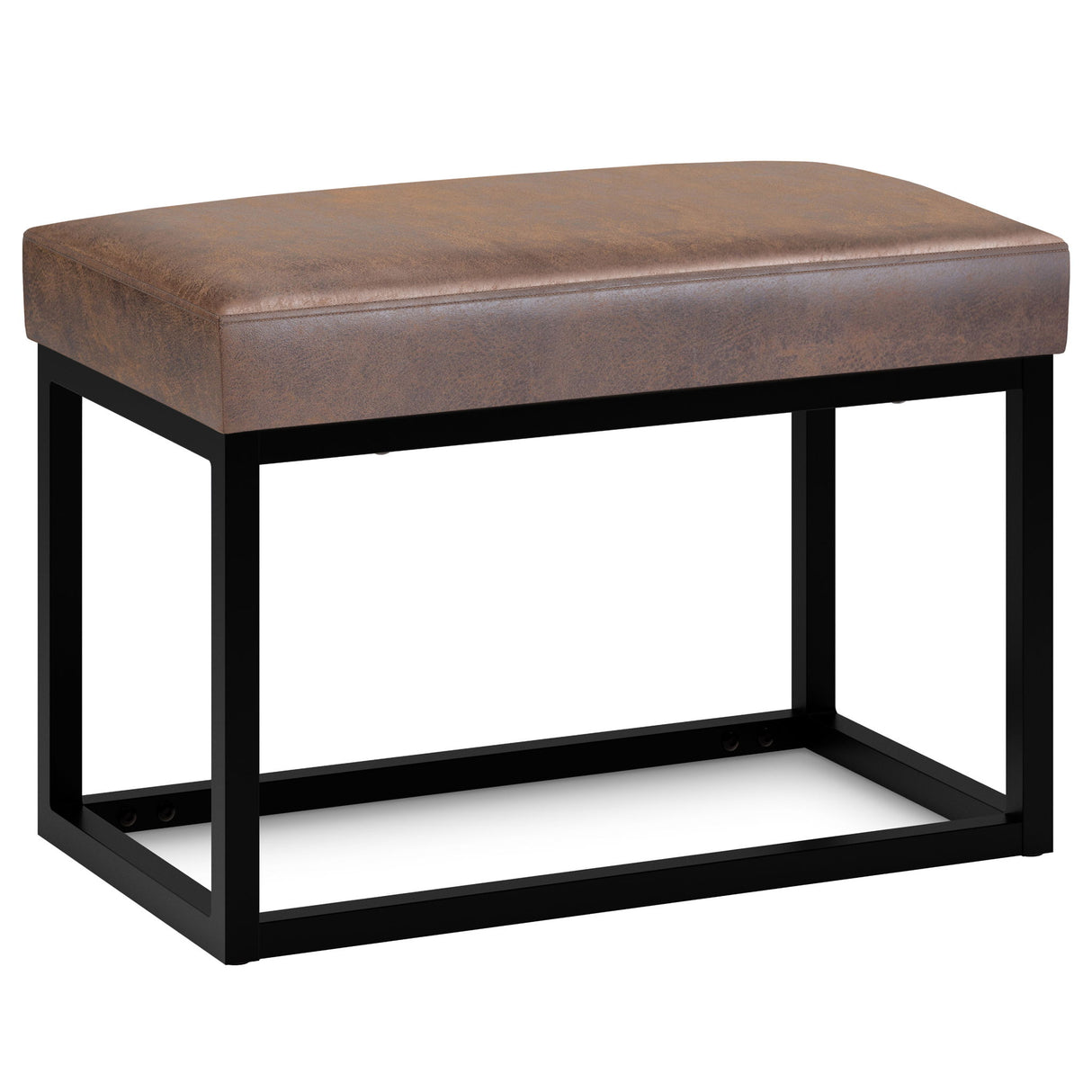 Reynolds - Small Bench - Distressed Chestnut Brown by Simpli-Home | Bel Furniture