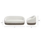 Willow - Upholstered Patio Deep Seating Sofa by Jennifer Taylor Home | Bel Furniture