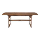 Modern Slat Top Solid Acacia Wood Butterfly Outoor Dining Table by Walker Edison | Bel Furniture