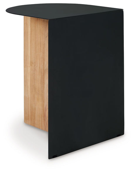 Ladgate - Black / Natural - Accent Table by Signature Design by Ashley® | Bel Furniture