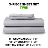 Sheet Set Luxurious Supima Cotton, Wrinkle Resistant, Breathable, With 2 Ghostgrip Band