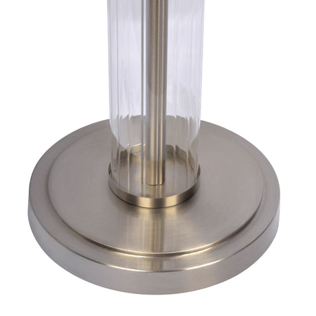 Echo - Table Lamp With On / Off Switch Clear Body Base - Clear / Silver / White by Ashcroft Furniture | Bel Furniture