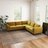 Amber - Velvet Corner Sectional Sofa
