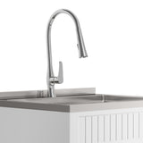 Beckham - Laundry Cabinet & Faucet And Stainless Steel Sink by Simpli-Home | Bel Furniture