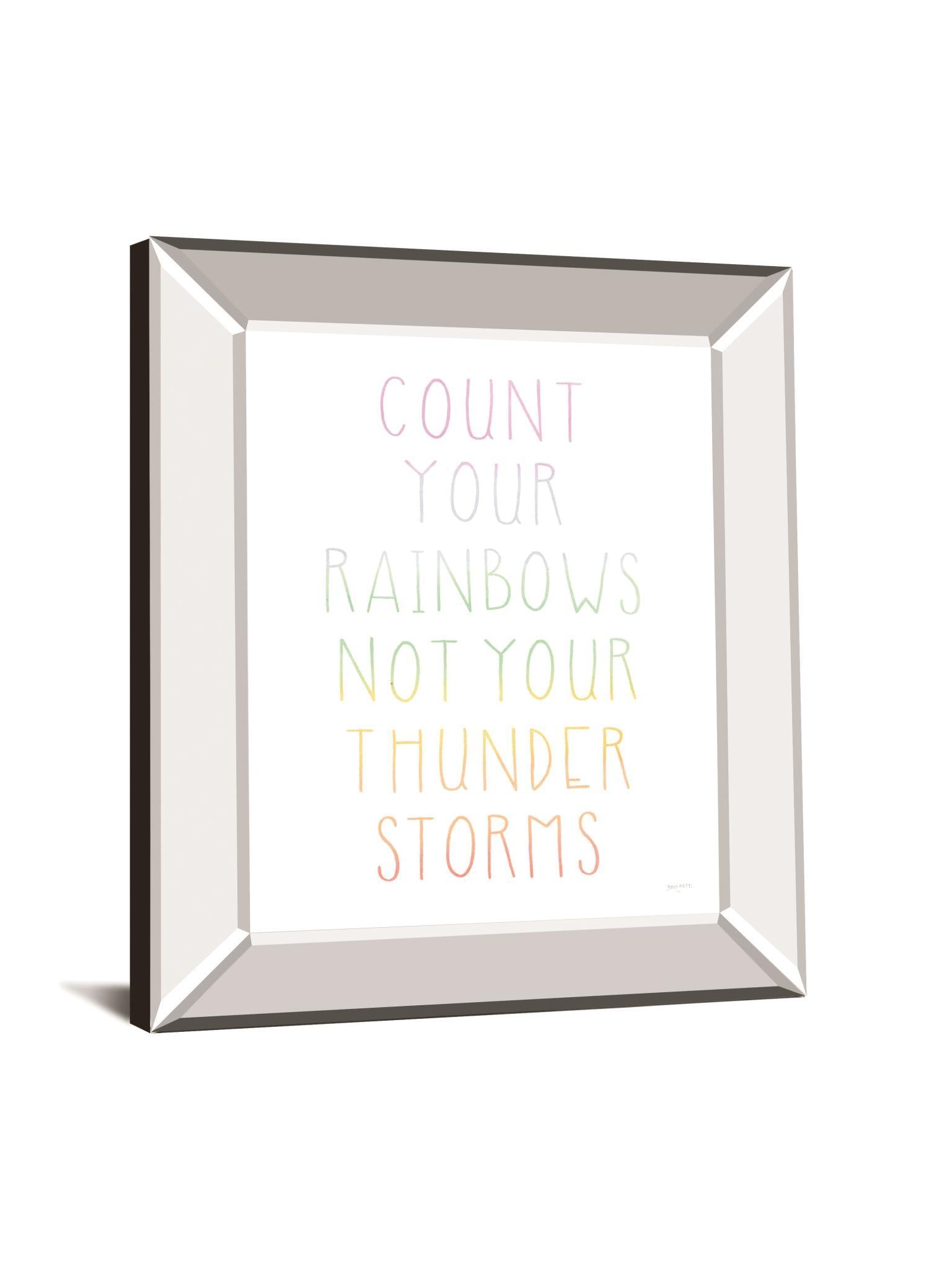 Lets Chase Rainbows VII By Jenaya Jackson - Mirror Framed Print Wall Art - White