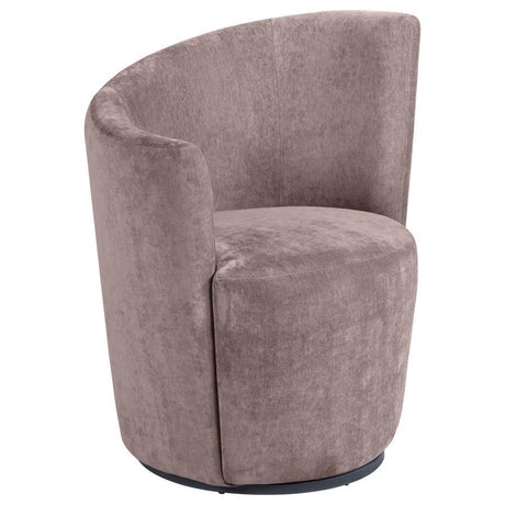 Nueva - Upholstered Swivel Chair Curved Backrest Pink by Coaster Fine Furniture | Bel Furniture