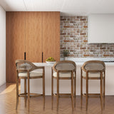 Americana - Mid-Century Modern Cane Back Counter Stool