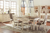 Bolanburg - Rectangular Dining Table Set Beige 7 Pc. - Rectangular Dining Room Table, 4 Side Chairs, 2 Upholstered Side Chairs by Signature Design by Ashley® | Bel Furniture