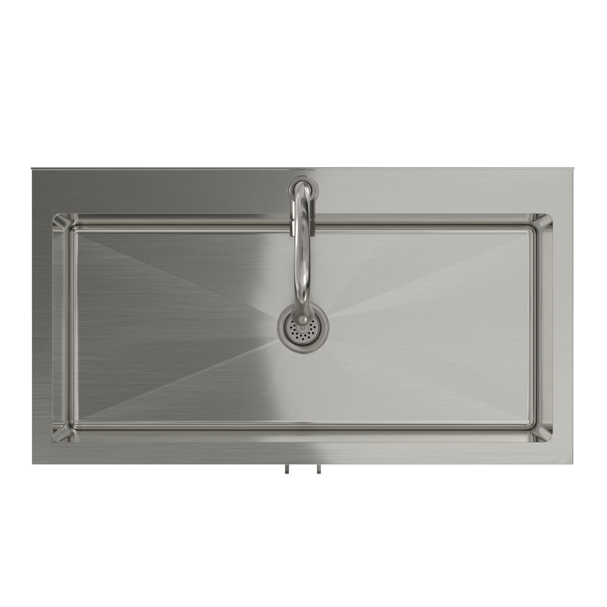 Modern Shaker All-In-One Laundry Utility Sink And Cabinet With Pull-Out Faucet