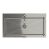 Modern Shaker All-In-One Laundry Utility Sink And Cabinet With Pull-Out Faucet
