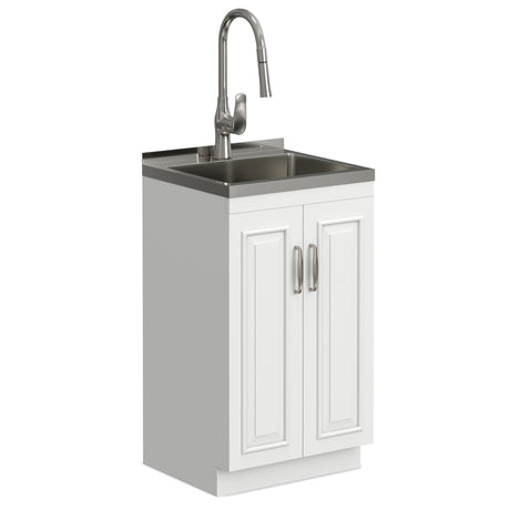 Darwin - Deluxe Laundry Cabinet With Pull-Out Faucet And Stainless Steel Sink - view 2
