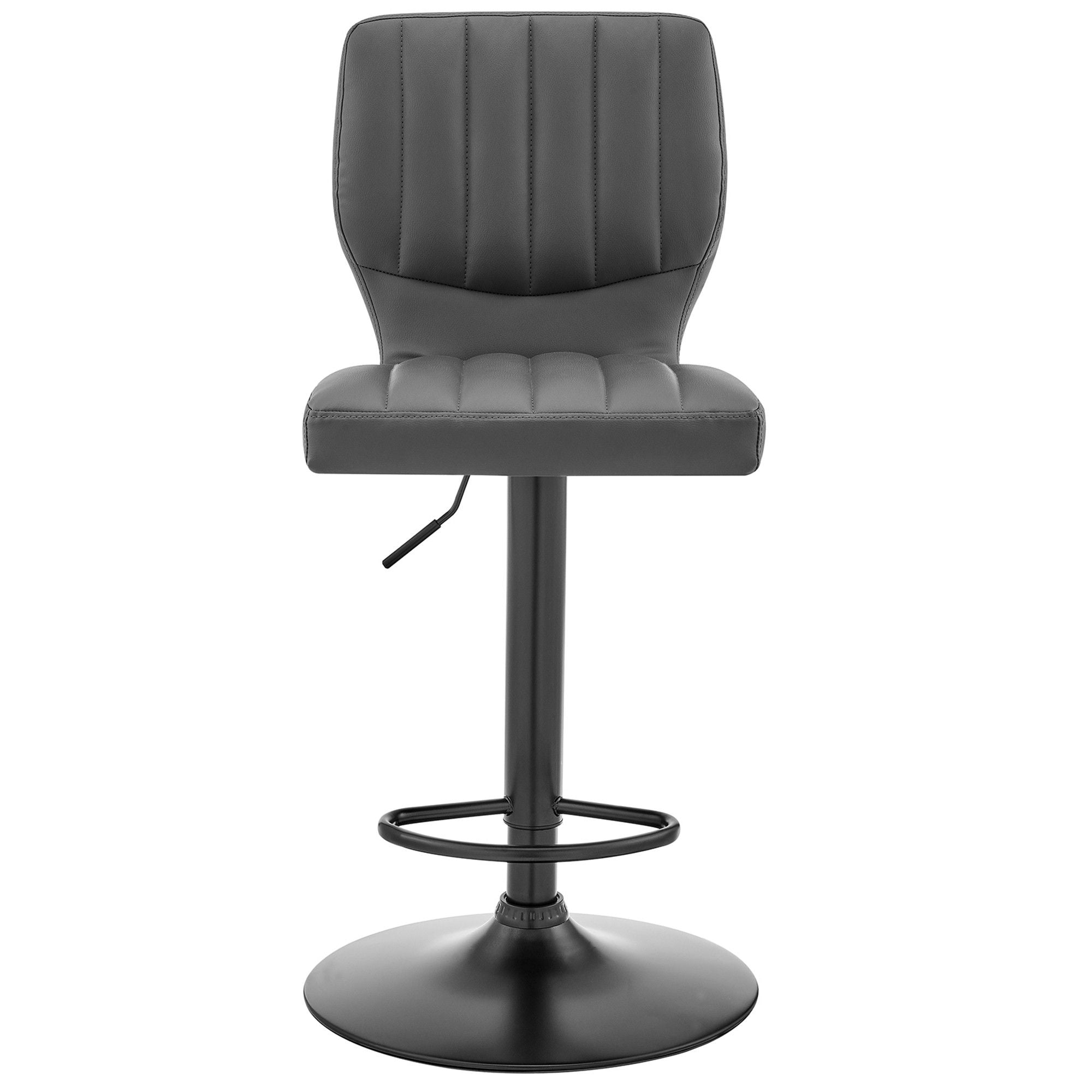 46" Swivel Adjustable Height Bar Chair - Gray / Black