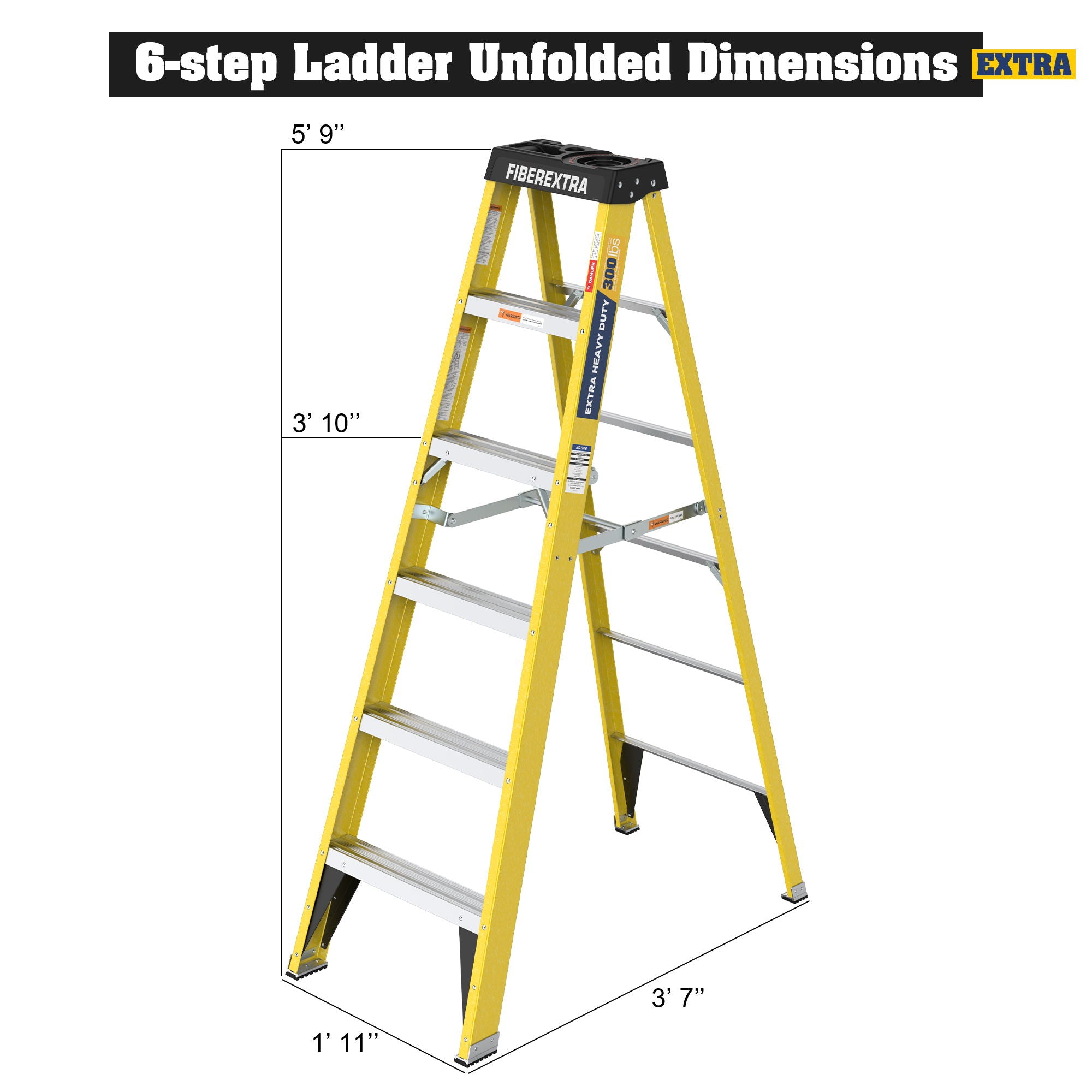 High Quality Fibreglass Step Ladder