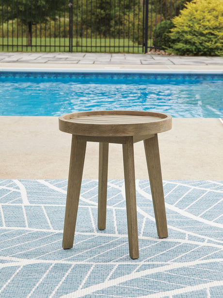 Marina Sun - Round End Table - Beige - view 4