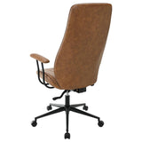 Ranger - Upholstered Adjustable Home Office Desk Chair - Brown by CoasterEveryday | Bel Furniture