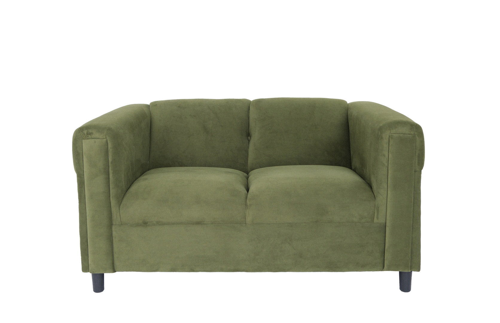 Microsuede Loveseat - Green / Black